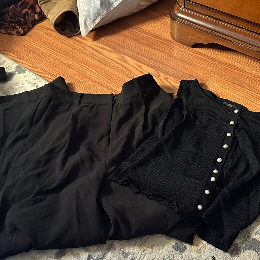 Elegant Black Women's Pant set